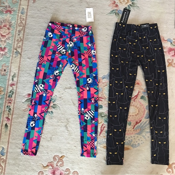 NWT Lularoe Nightmare Before Christmas Leggings NWT Awesome J Black Cat Legging - Picture 9 of 9